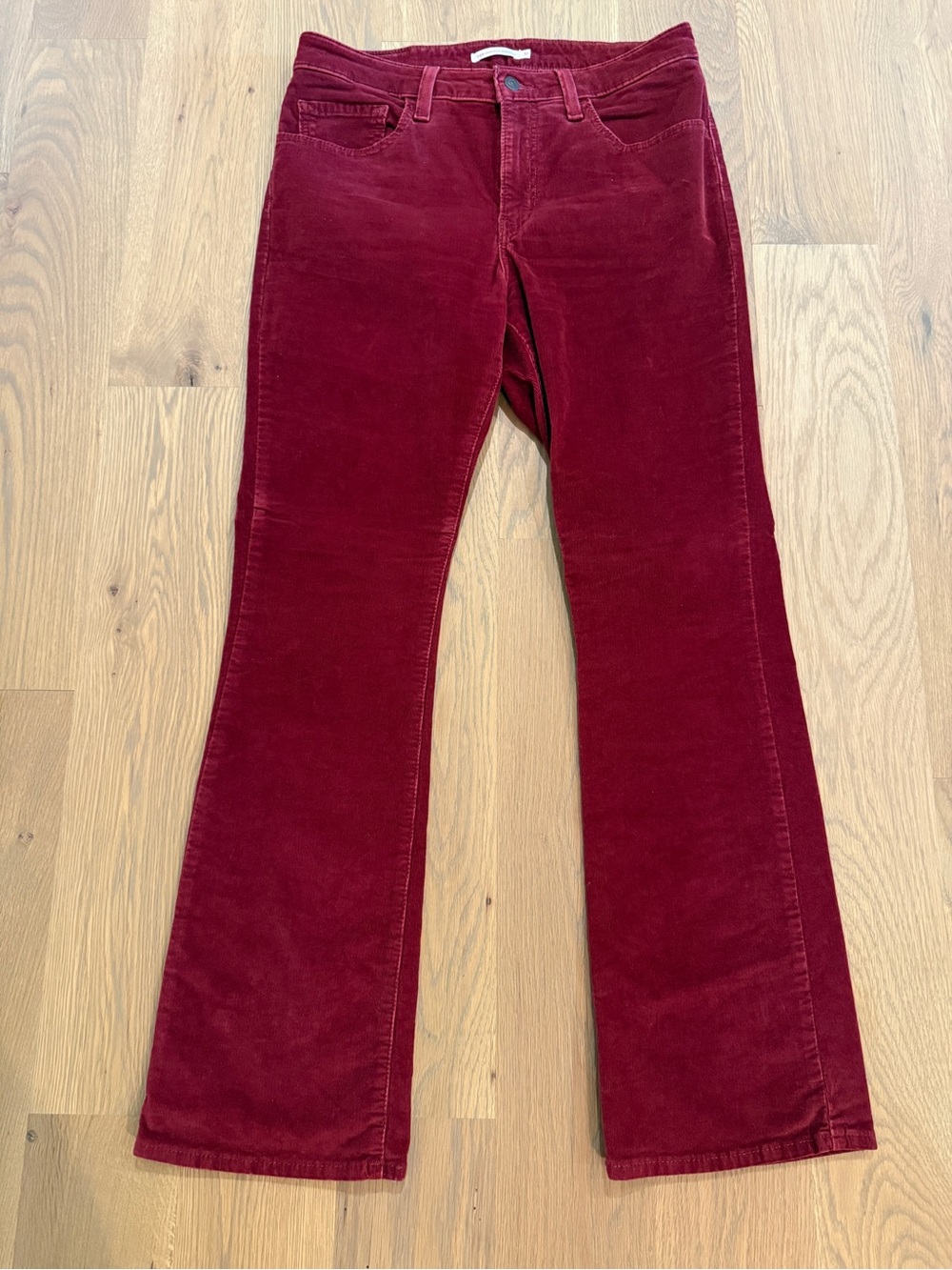 Levi's Women's Corduroy Bootcut Pants in Deep Wine Red 31